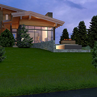 Render fotorealista de cabaña con 3DStudio Max